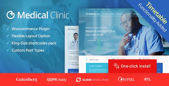 Medical Clinic – Doctor and Hospital Health WordPress Theme 1.3.3