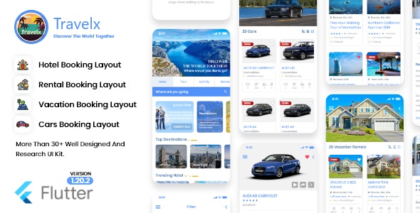 Travel, Hotel and Taxi Booking app template in flutter