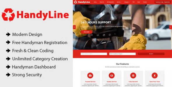 Handyline – Handyman Listing Directory CMS