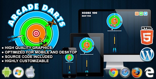 Arcade Darts – HTML5 Skill Game