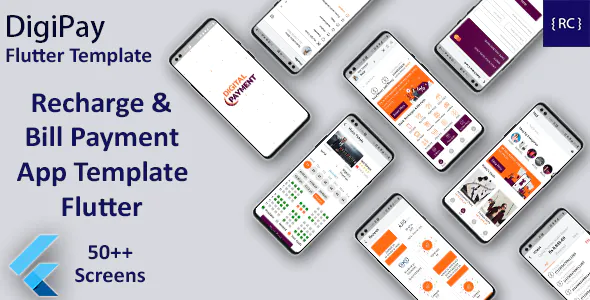 Recharge Ticket Booking & Bill | Online Payment Android + Online Payment iOS App Template | Flutter