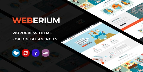 Weberium | Responsive WordPress Theme Tailored for Digital Agencies