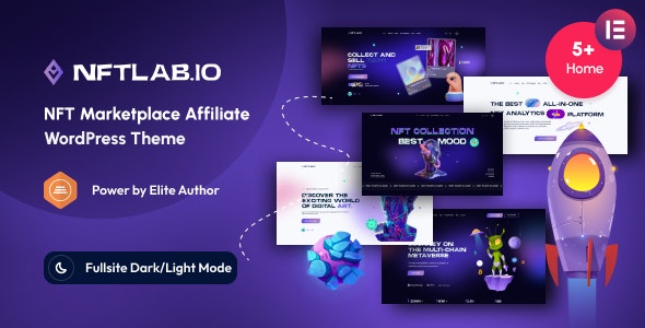 NFTLab – NFT Marketplace Affiliate WordPress Theme