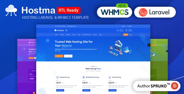 Hostma – Web Hosting Laravel & WHMCS Template