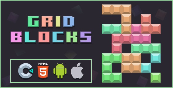 Grid Blocks – Construct 3 – .c3p – HTML5 – Full Game