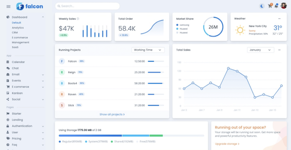 Falcon – Admin Dashboard & WebApp Template [React] 4.6.0