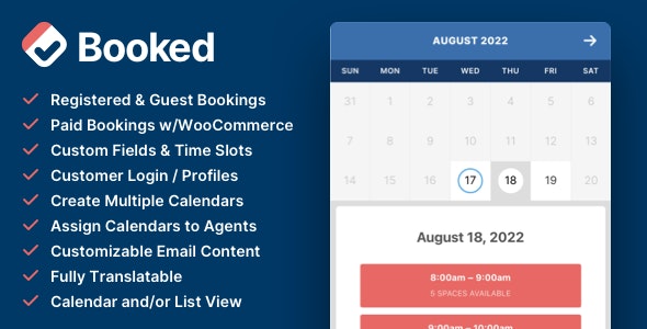 Booked – Appointment Booking for WordPress 2.4.3