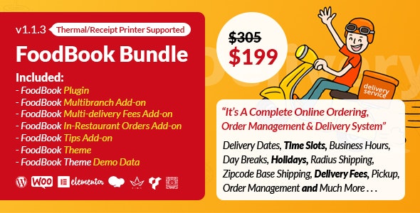 Online Food Ordering System For Restaurant | FoodBook Plugin  Add-ons Bundle