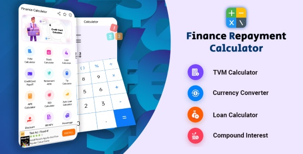 Finance Repayment Calculator : Credit Card EMI Calculator | Admob Ads