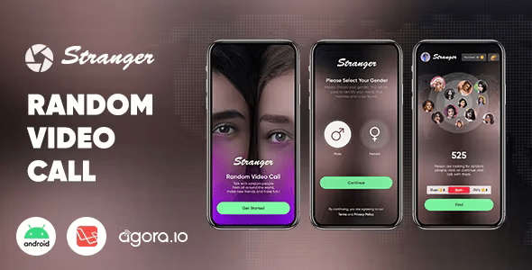 Stranger – Random Video Call with people – Gender Match – In-app purchase – Agora-Android-Laravel