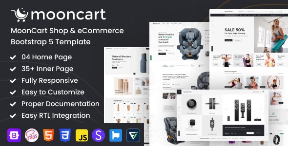 MoonCart – Shop  eCommerce Bootstrap Template