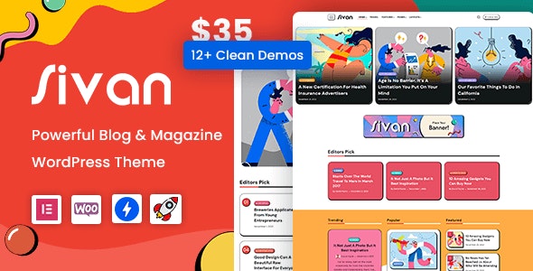 Sivan | Blog  Magazine WordPress Theme