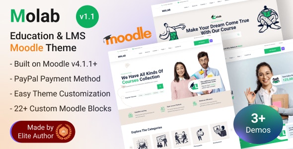 Molab | LMS & Education Moodle 4+ Theme