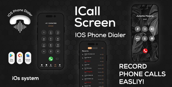 iCall OS16 – Color Phone Flash – iPhone Style Call – iCallScreen Dialer – iCall Dialer Screen