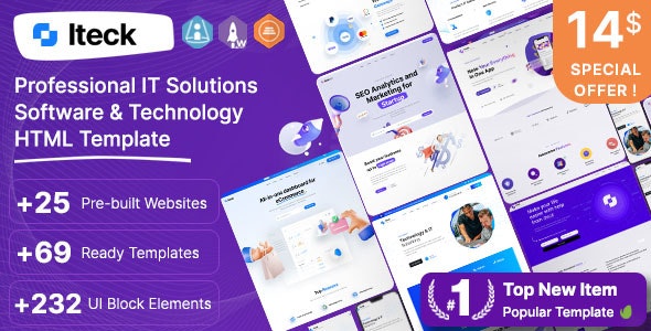 Iteck – Software  Technology HTML Template