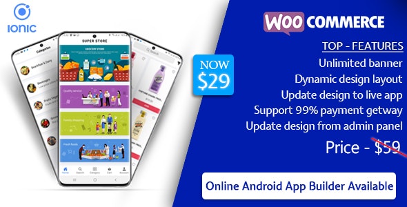 Quick Order ionic 5 mobile app for woocommerce with multivendor features