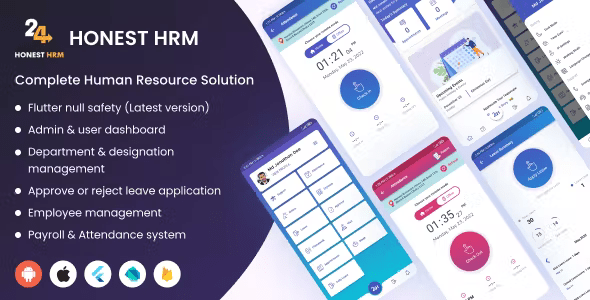 Onest HRM Human Resource Management System App [Not Includes Web, Admin]