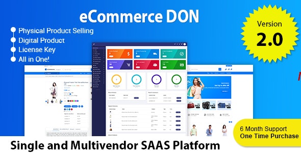 eCommerce DON – Multi tenancy Online Store Platform SAAS 4.0