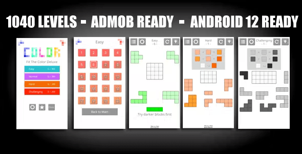 Fit The Color Deluxe Complete Unity Project (1040 Levels)
