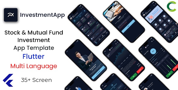 Stock  Mutual Fund Investment App Template in Flutter | Multi Language