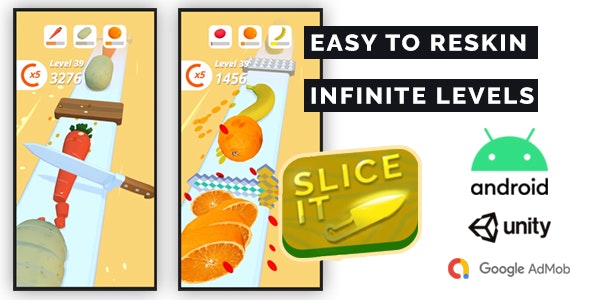 Perfect Slice 3D – Complete Unity Game + Admob