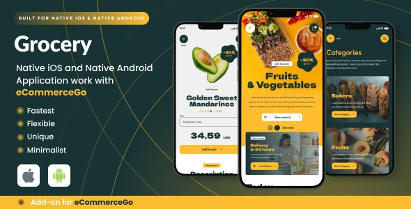 Grocery – Mobile Apps for eCommerceGo SaaS