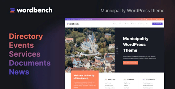 Wordbench – Municipal & Local Government WordPress Theme