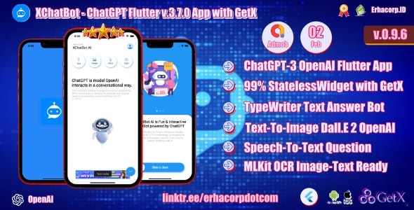 XChatBot ChatGPT-3 | Image Generation OpenAI Flutter App with Admob | GetX 1.0.5