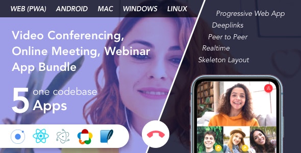 Teammeet – Video Conferencing, Online Meeting, Webinar App Bundle (Web, Android & Desktop) 1.17.1