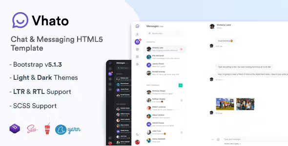 Vhato – Chat & Messaging HTML5 Template