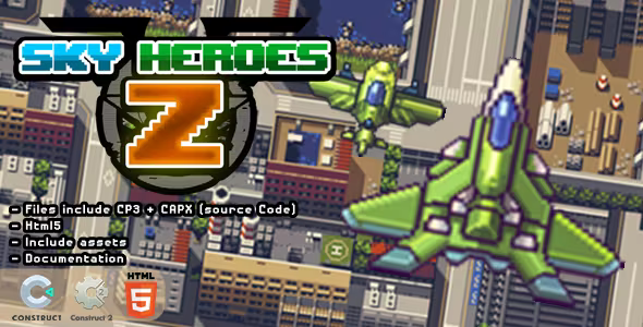 Sky Heroes Z – C3P I CAPX I HTML5 Game