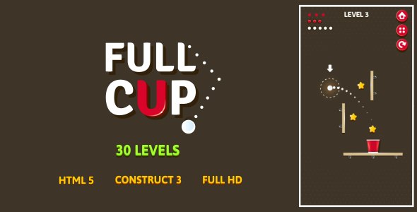 Full Cup – HTML5 Game (Construct3)