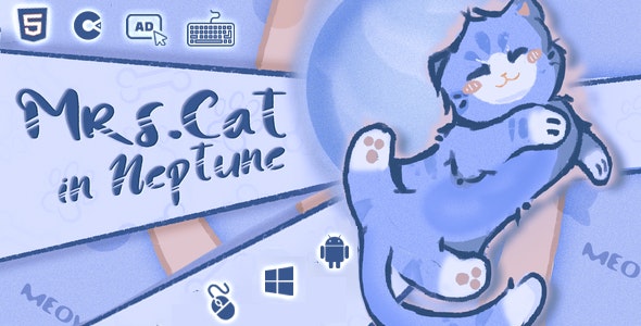 Mrs.Cat In Neptune – Complete Platformer Engine – HTML5 – Construct 3