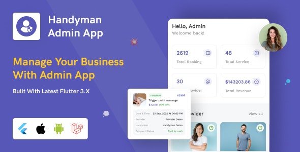 Handyman Admin App [Add-on]  3.9.0