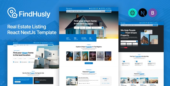 FindHusly – Real Estate Listing React NextJs Template