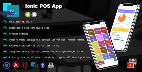 Ionic POS App – Manage Orders, Menu Items  Print Bills