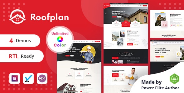 Roofplan – Roofing Services WordPress Theme + RTL