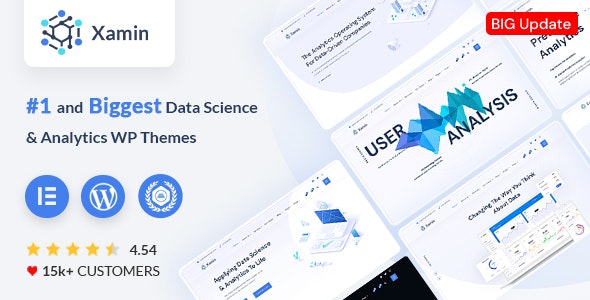 Xamin – Data Science  Analytics SaaS WordPress Theme  3.4.6