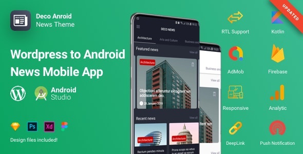 Deco News – Android Mobile App for WordPress