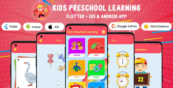 Kids Preschool Learning – Flutter Android  iOS App 1.3