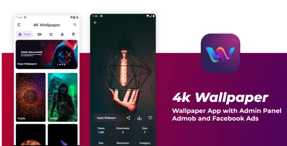 Video Live Wallpaper App with Admin Panel and Admob, Facebook Ads