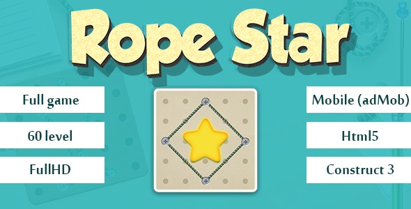 Rope Star. Html5, Mobile (adMob), Construct 3