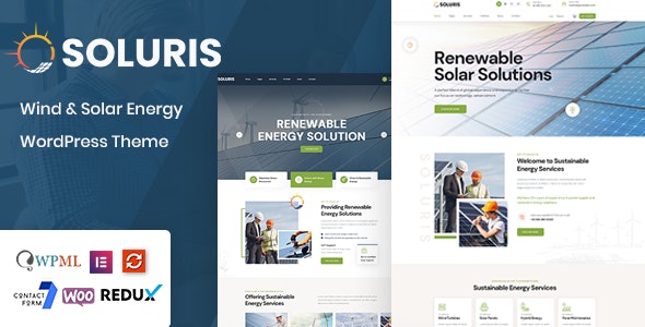 Soluris – Ecology  Solar Energy WordPress Theme