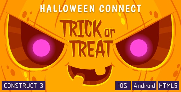 Halloween Connect Trick Or Treat Game HTML5,Construct 3