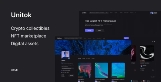 Unitok – NFT Marketplace HTML Template