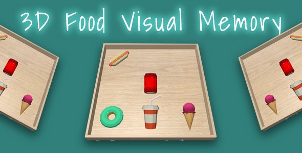 3D Food Memory – Memory Game for Kid