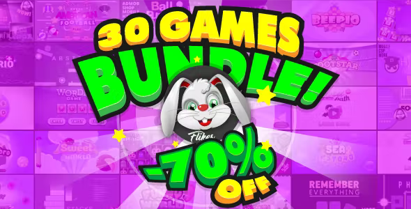 30 Games bundle #1 – HTML5, mobile adaptive, construct 2, construct 3 games