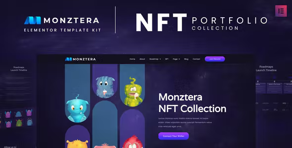 Monztera – NFT Portfolio Elementor Template Kit