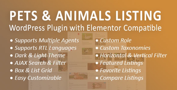 PALWP: Pets and Animals Listing WordPress Plugin