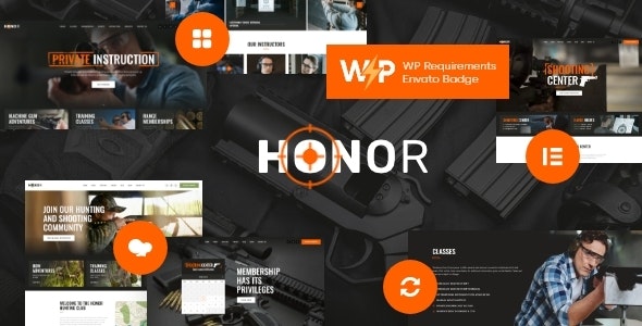 Honor | Multi-Purpose Shooting Club  Weapon Store WordPress Theme + Elementor 1.4.2